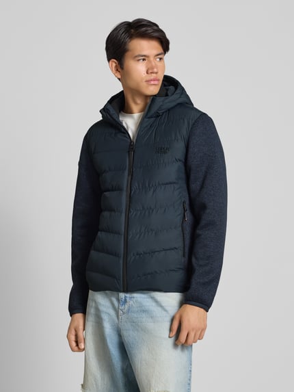 Superdry Steppjacke mit Kapuze und Reißverschlusstaschen Dunkelblau 4