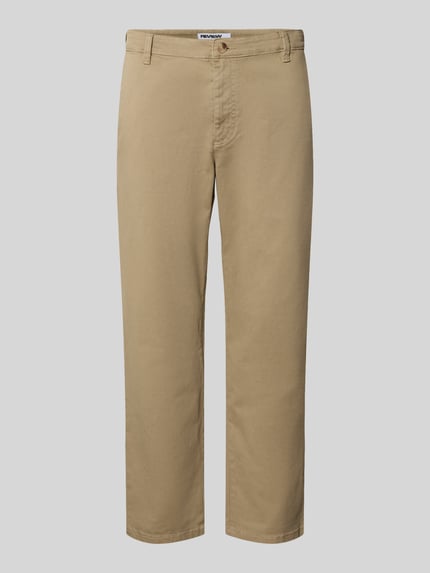 Productfoto, Straight Fit broek uit katoenmix van REVIEW voor heren, beige, steekzakken, achterzakken, knoop- en ritssluiting, bandwijdte maat M 42 cm, binnenbeenlengte maat M 69 cm
