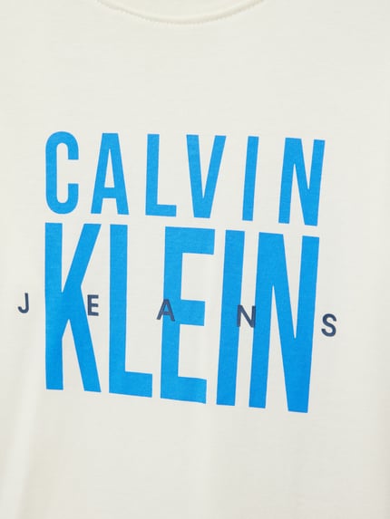 Calvin Klein Jeans T-shirt met labelprint Zand - 2