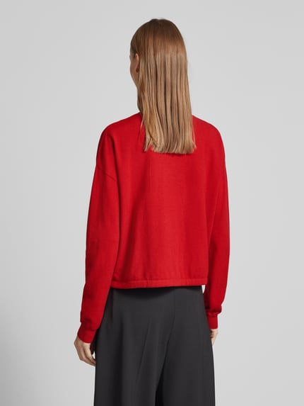 Street One Bluza z prążkowanymi wykończeniami Jasnoczerwony 5