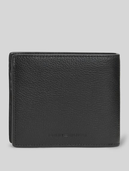 Tommy Hilfiger Portemonnaie aus echtem Leder mit Logo-Applikation BLACK 3