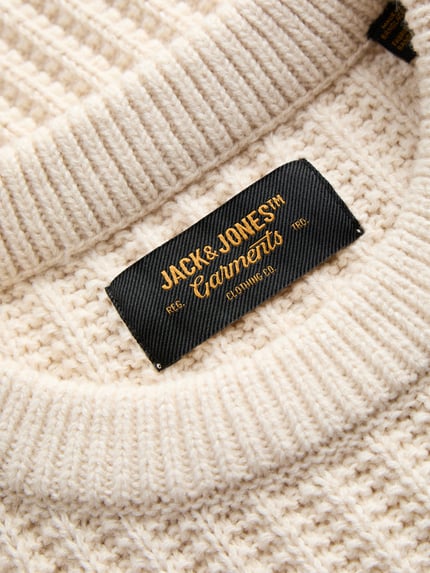 JACK & JONES Pullover mit Label-Detail Offwhite 7