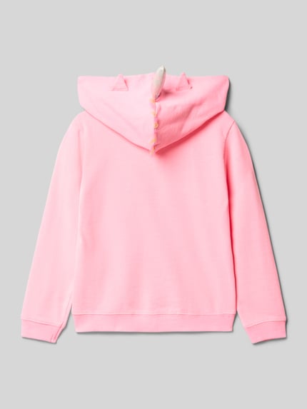 Blue Seven Sweatjacke mit Kapuze Neon Pink 3