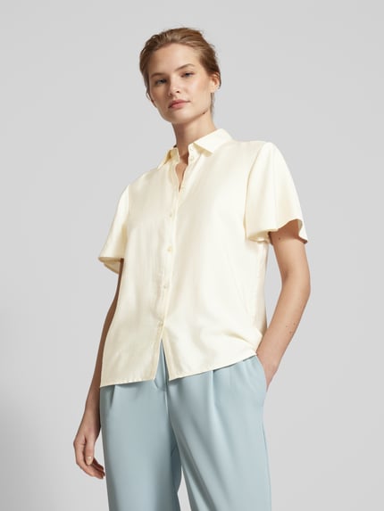 Jake*s Collection Hemdbluse mit durchgehender Knopfleiste Ecru 4