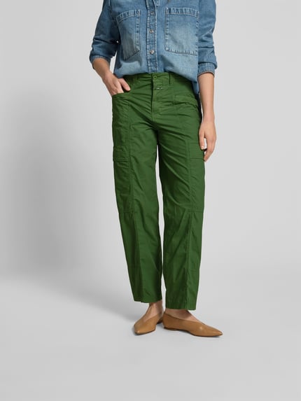 Closed Stoffen broek met steekzakken Groen - 4