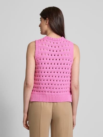 STELLA NOVA Pullunder mit Lochstickerei Pink 5
