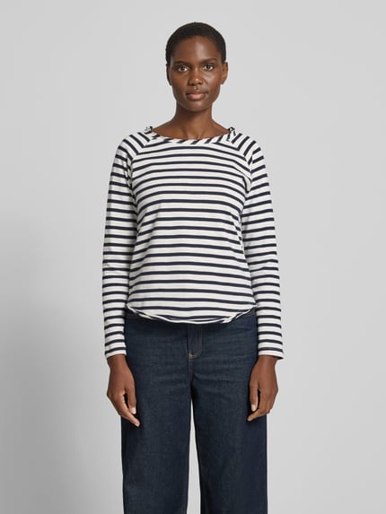 Smith and Soul Longsleeve met ronde hals en gerolde zoom Marineblauw - 4