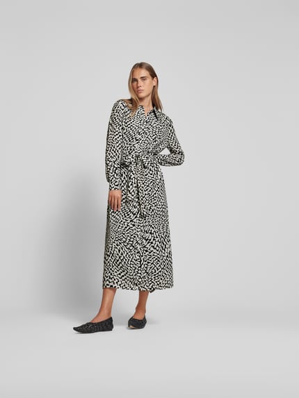 Lala Berlin Overhemdjurk van pure viscose Zwart - 4