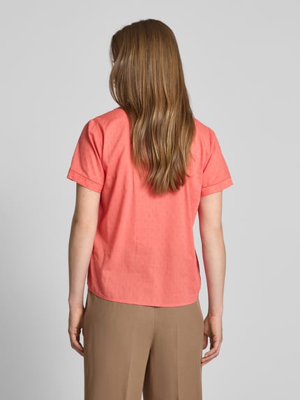 VILA Regular fit blouse met platte kraag, model 'TUTTY' Koraal - 5