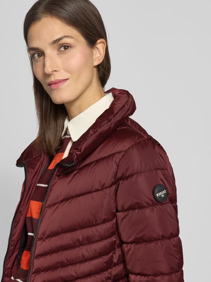 khujo Regular fit gewatteerde mantel met capuchon model 'KINA' Bordeaux - 3
