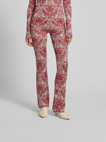 Rabanne Legginsy z elastycznym pasem Czerwony 4