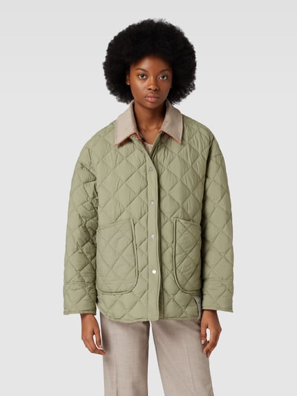 IQ Studio Steppjacke mit Umlegekragen Oliv 4