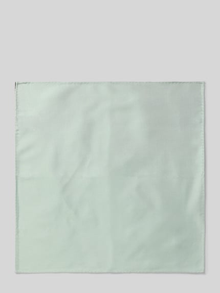 Produktfoto, Einstecktuch aus reiner Seide von Blick, hell grün, quadratische Form, feines Strukturmuster, 30 x 30 cm.