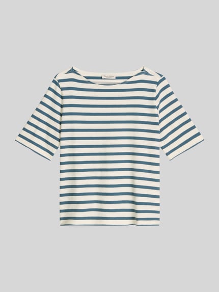 Marc O'Polo Relaxed Fit T-Shirt aus reiner Baumwolle Petrol 2