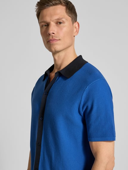 Paul Smith Freizeithemd mit Knopfleiste Marine 3