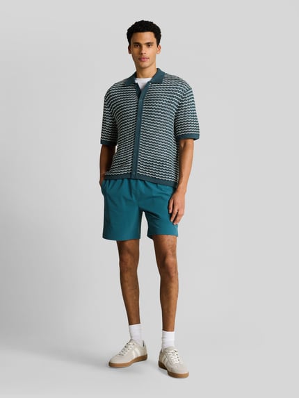 Tom Tailor Denim Regular Fit Poloshirt aus Baumwoll-Mix Petrol 1