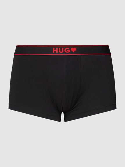 HUGO Boxershort met labeldetail, model 'VALENTINE' Zwart - 2