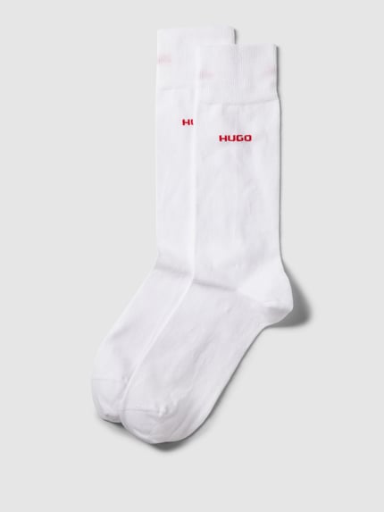 HUGO Socken mit Label-Detail im 2er-Pack Weiss 1