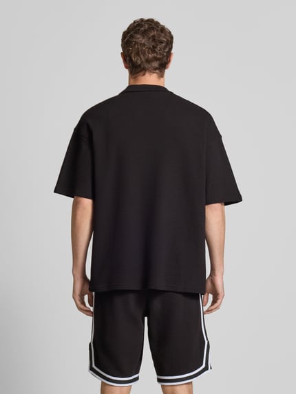 PEGADOR Relaxed Fit Freizeithemd mit Strukturmuster Modell 'SIGNAR' Black 5