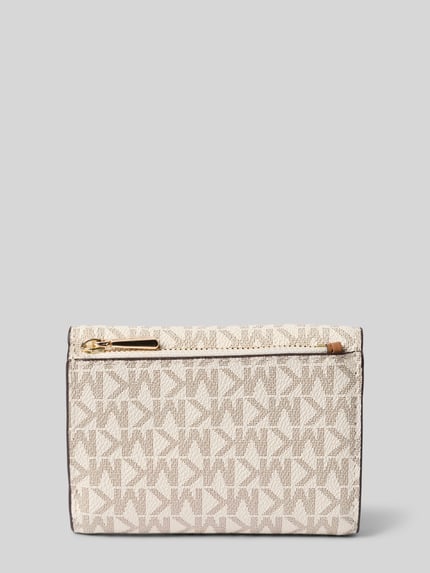 Productfoto, portemonnee met logomotief model 'BRYANT' van MICHAEL Michael Kors, labelapplicatie, hoofdvak met drukknoopsluiting, diverse vakken