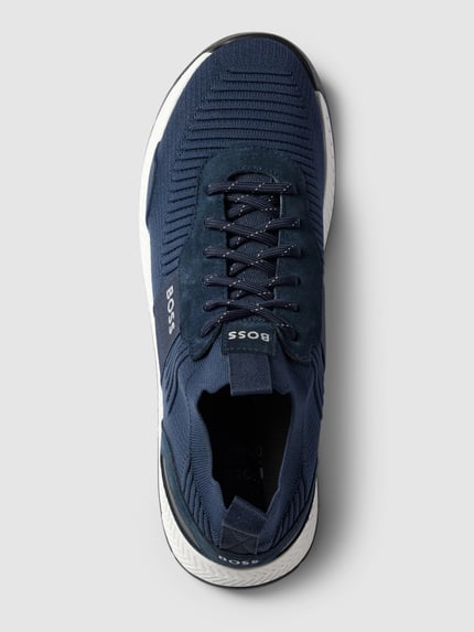 BOSS Sneakers met label-details model 'TITANIUM_RUNN_KNSTA' Marineblauw - 3