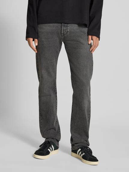 Levi's® Straight fit jeans, model '501' Jeansblauw - 4
