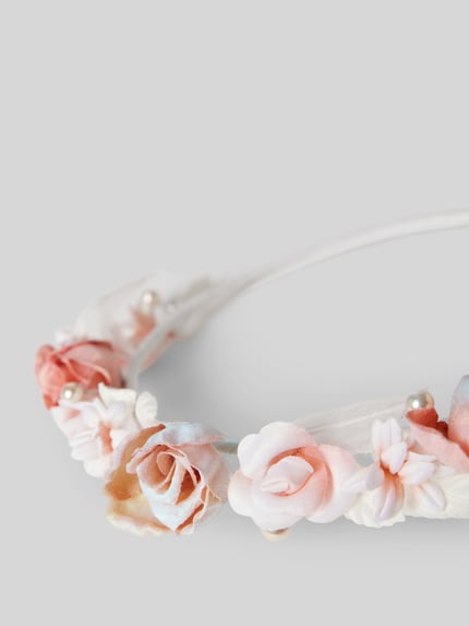 Weise Haarschmuck mit Perlen Ecru 3