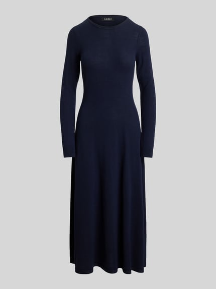 Lauren Ralph Lauren Linia a sukienka casualowa z czystej wełny model 'VORLEY' Granatowy 2