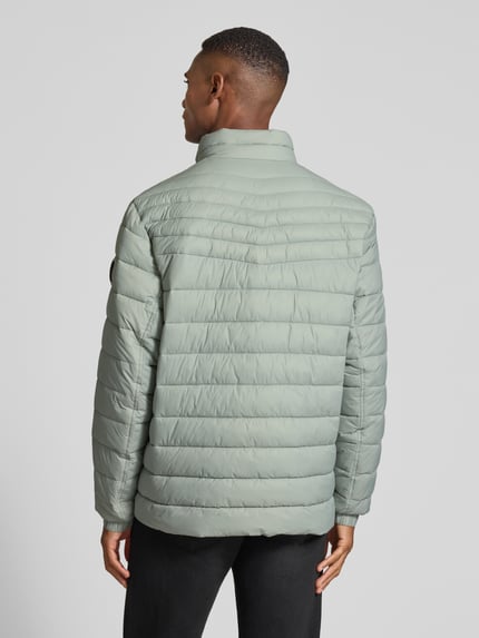 BOSS Orange Slim fit gewatteerd jack met opstaande kraag, model 'ODEN2' Mintgroen - 5