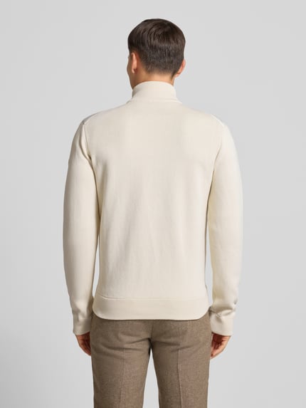 BOSS Regular Fit Strickjacke aus reiner Baumwolle Modell 'IBAIO' Offwhite 5