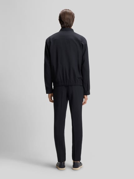 BOSS Bluzon o kroju relaxed fit z mieszanki wełny model 'CARPER' Granatowy 5