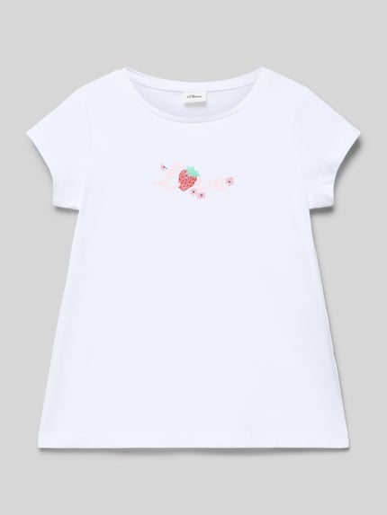 s.Oliver RED LABEL regular fit T-shirt van puur katoen Wit - 1