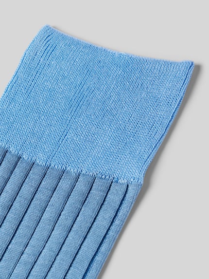 FALKE Socken aus reiner Baumwolle Modell 'Shadow' Hellblau 2