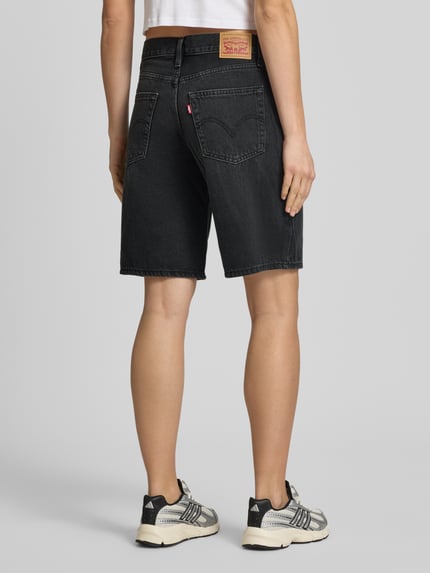 Levi's® Regular Fit Jeansshorts aus reiner Baumwolle Modell 'MIDDY JORT' Black 5