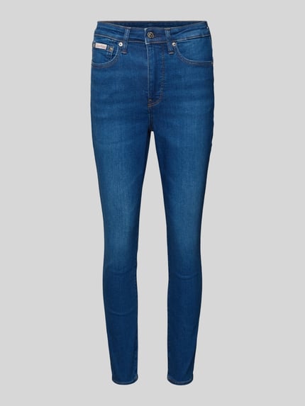 Calvin Klein Jeans Jeansy o kroju skinny fit z mieszanki bawełny Jeansowy niebieski 2
