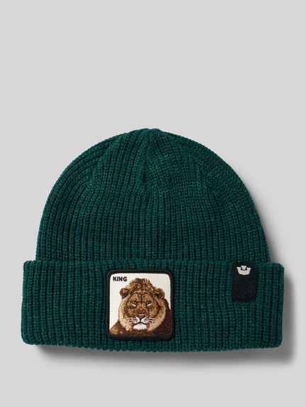 GOORIN BROS. Beanie mit Motiv-Patch Modell 'THE KING BEANIE' Dunkelgruen 1