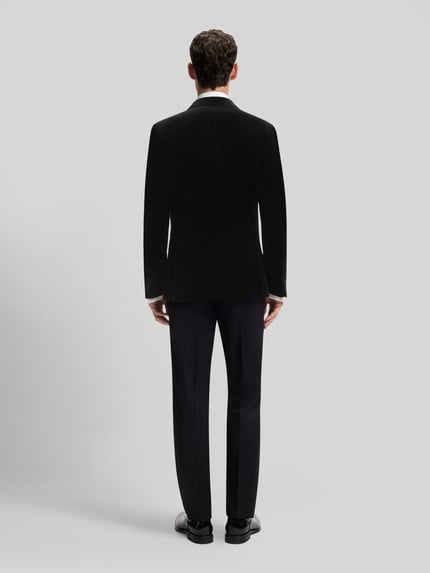BOSS Slim Fit Sakko aus Seiden-Mix Modell 'Hutson' Black 5
