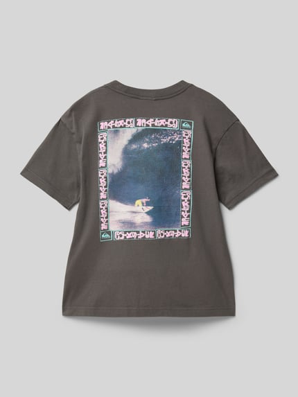 Quiksilver T-Shirt mit Label-Print Graphit 3