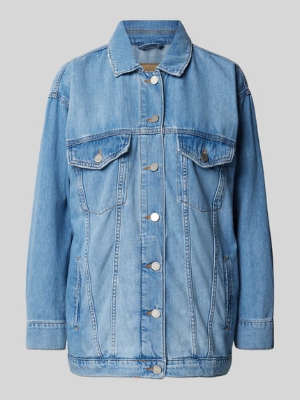 Smith and Soul Jeansblouse met aangeknipte schouders Blauw - 2