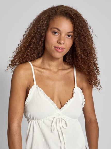 ONLY Regular fit top met bandjes met tunnelkoord in de taille, model 'HILLARY' Wit - 3
