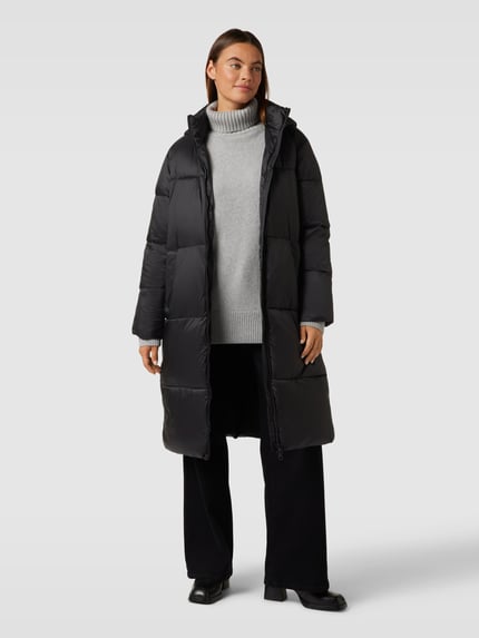 Jake*s Casual Steppmantel mit Kapuze Black 1