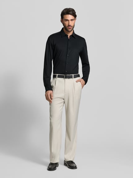 BOSS Slim Fit Business Hemd mit Kentkragen Modell 'ROAN' Black 1