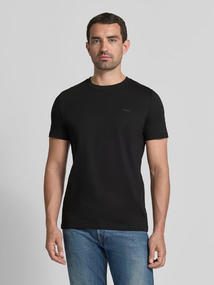s.Oliver RED LABEL Regular Fit T-Shirt aus reiner Baumwolle Black 4
