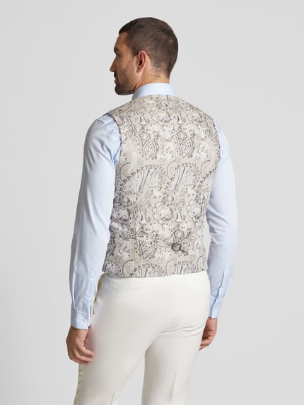 CG – CLUB of GENTS Gilet met strookzakken, model 'Plum' Beige - 5