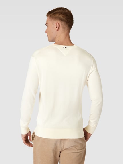 Tommy Hilfiger Gebreide pullover met ronde hals Offwhite - 5