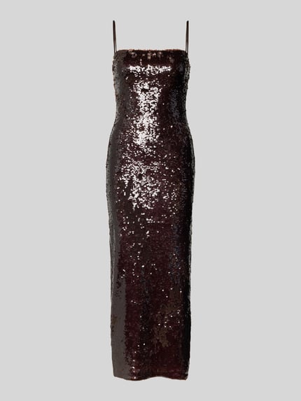 Jake*s Cocktail Cocktailkleid mit Pailletten Dunkelbraun 2