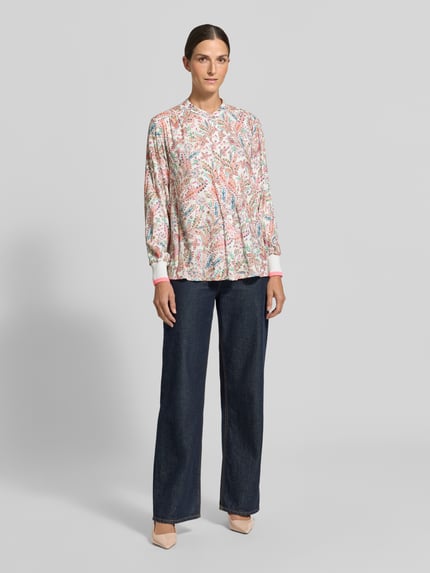 Emily Van den Bergh Regular Fit Bluse aus Viskose im Allover-Look Rosa 1