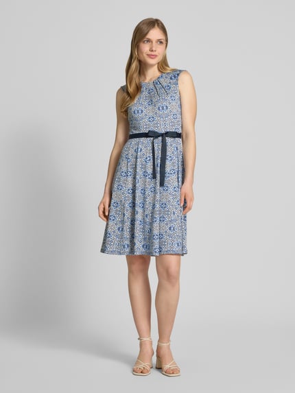 Christian Berg Woman Selection Mini-jurk met strikceintuur Blauw - 1