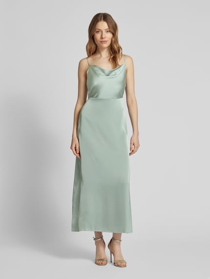 VILA Maxikleid mit Wasserfall-Ausschnitt Modell 'RAVENNA' Schilf 4