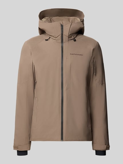 Produktfoto, kurtka z kapturem Model 'Maroon' od Peak Performance, krój regular fit, tunel, wyhaftowane logo, zamek błyskawiczny, Długość tyłu w rozmiarze M: 76 cm, Szerokość ramion w rozmiarze M: 47 cm, Szerokość w rozmiarze M: 49 cm, Długość rękawów w rozmiarze M: 69 cm
